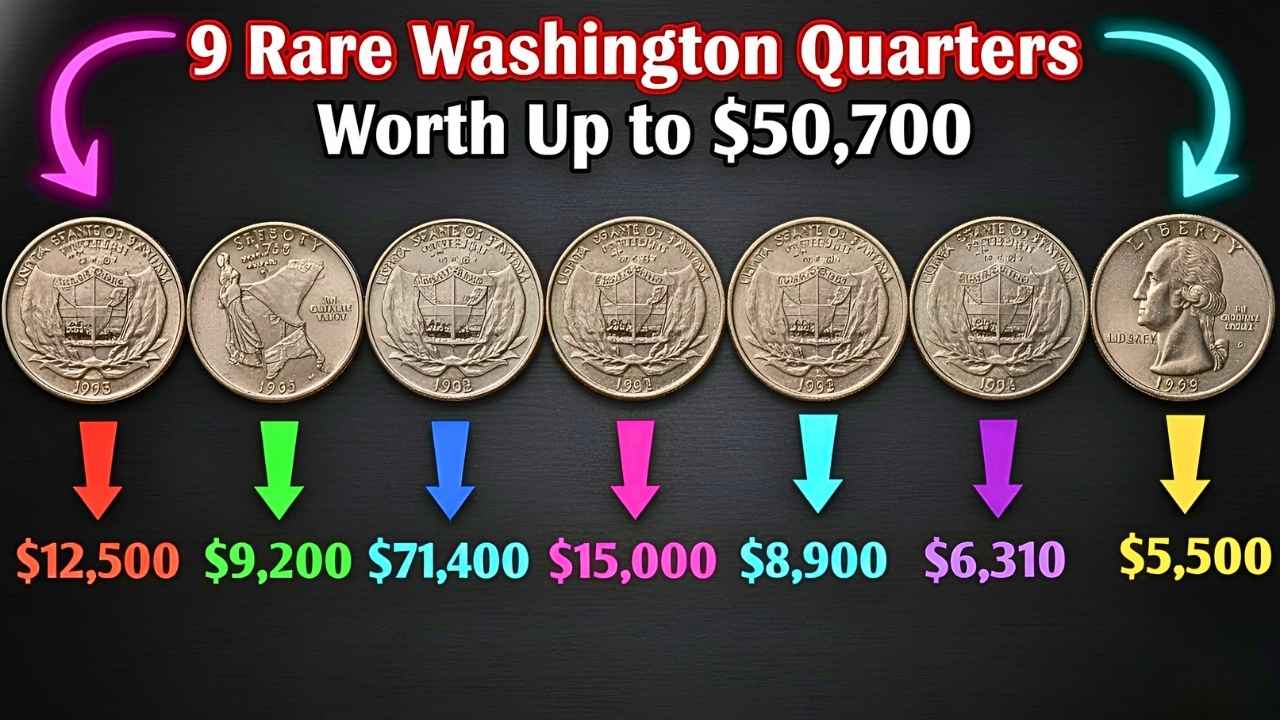 9 Rare Washington Quarters Worth Up to $50,700 – How to Identify Them & Key Details